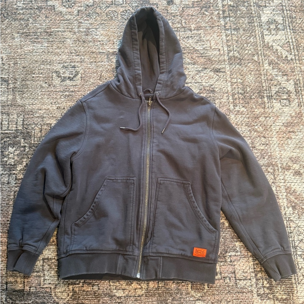 RVCA Navy Blue Zip-Up Hoodie